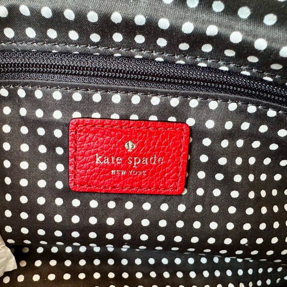 Kate Spade Berkshire Road Adela Leather Small Shoulder Bag in Poppy Red with COA - Picture 12 of 14